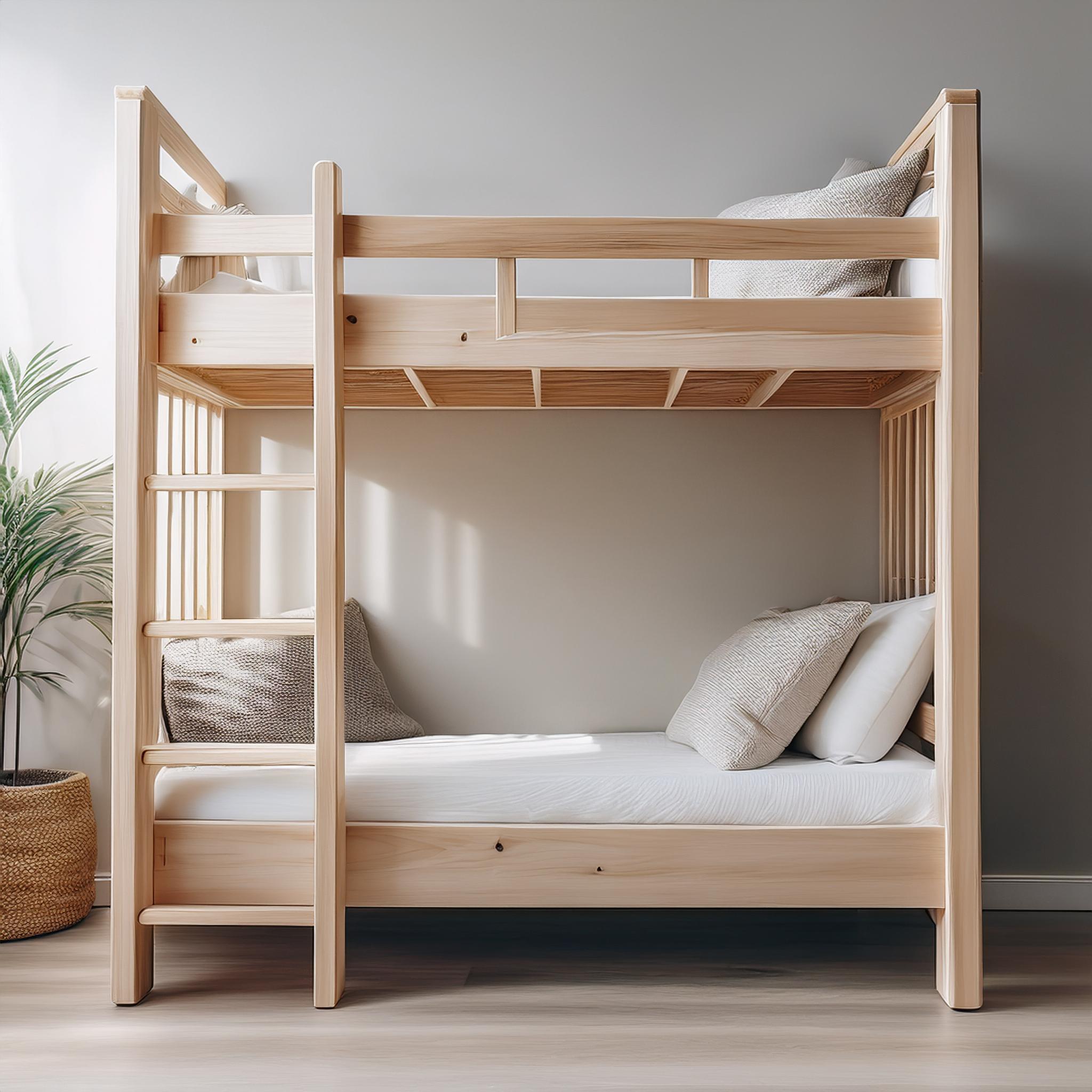 Lit superposé en pin naturel