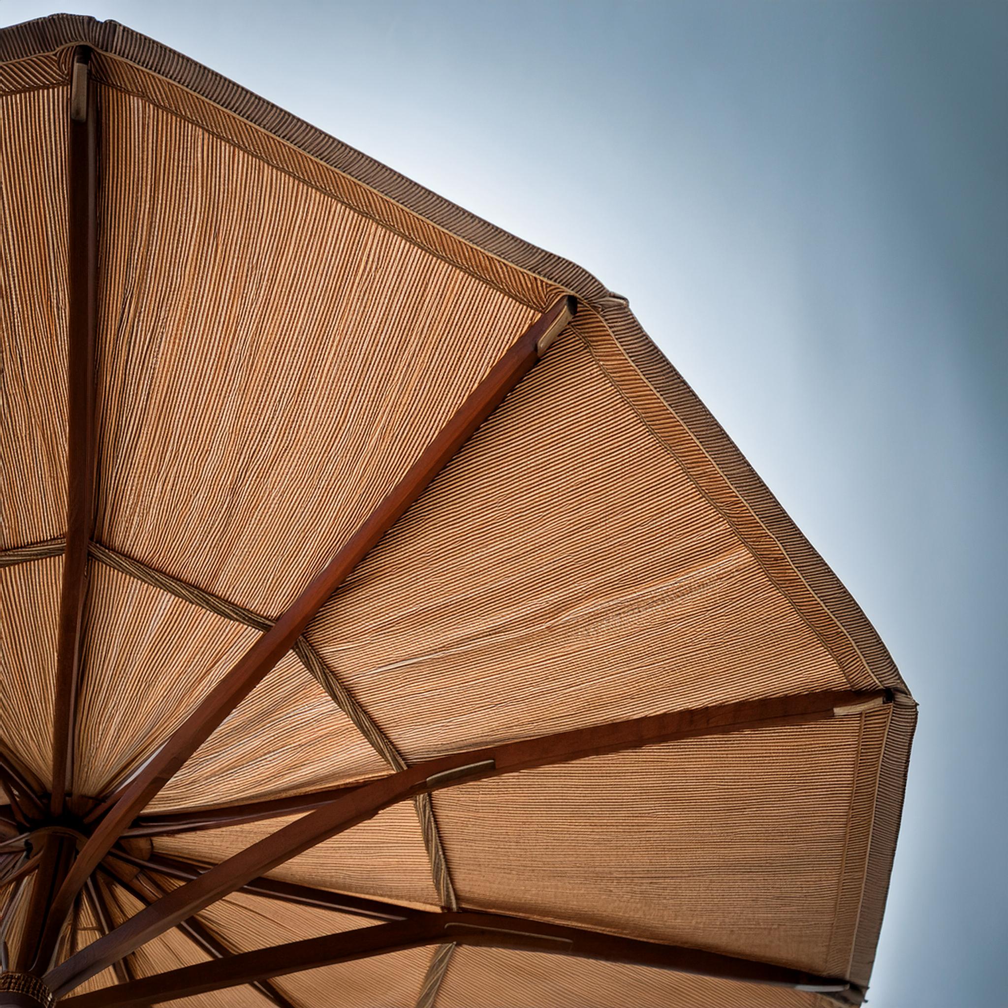 Parasol en bois avec toile résistante – Image 2